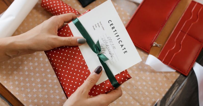 Certifications - Close-Up Shot of a Person Holding a Present