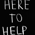 Letters Of Recommendation - Here To Help Lettering Text on Black Background