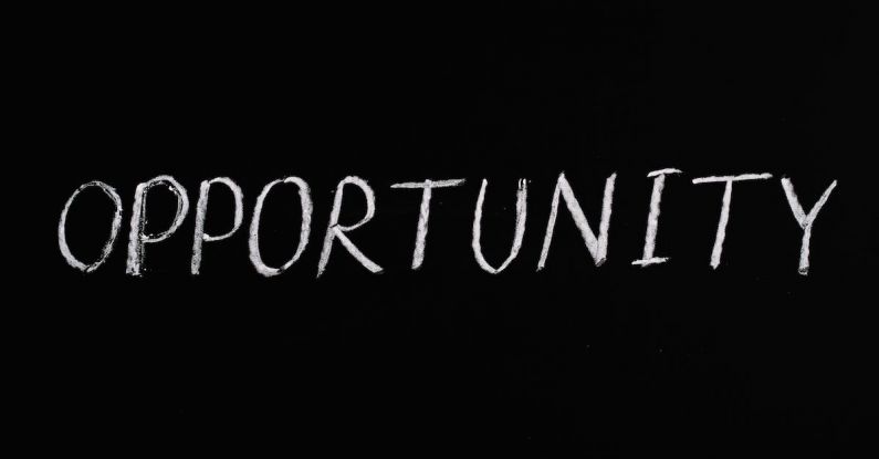 Job Opportunities - Opportunity Lettering Text on Black Background