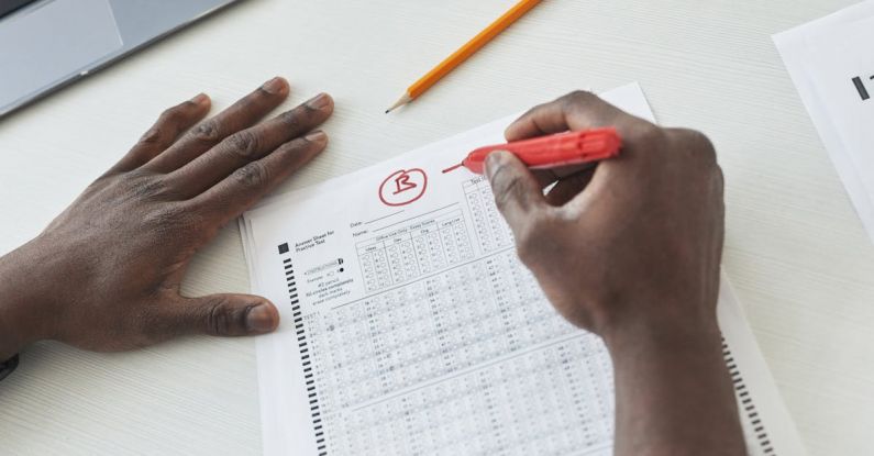 Grading - Person Checking Test Papers